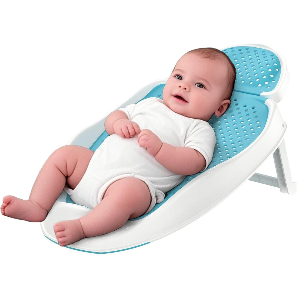 Blowest Glotika foldable baby bathtub support front view in blue