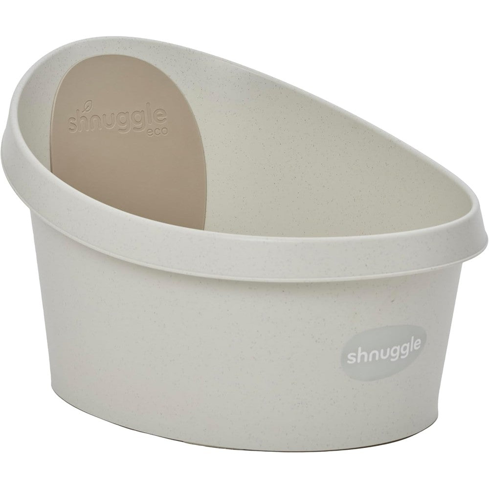 Shnuggle Eco Toddler Bath Tub front view in Cookies and Cream color