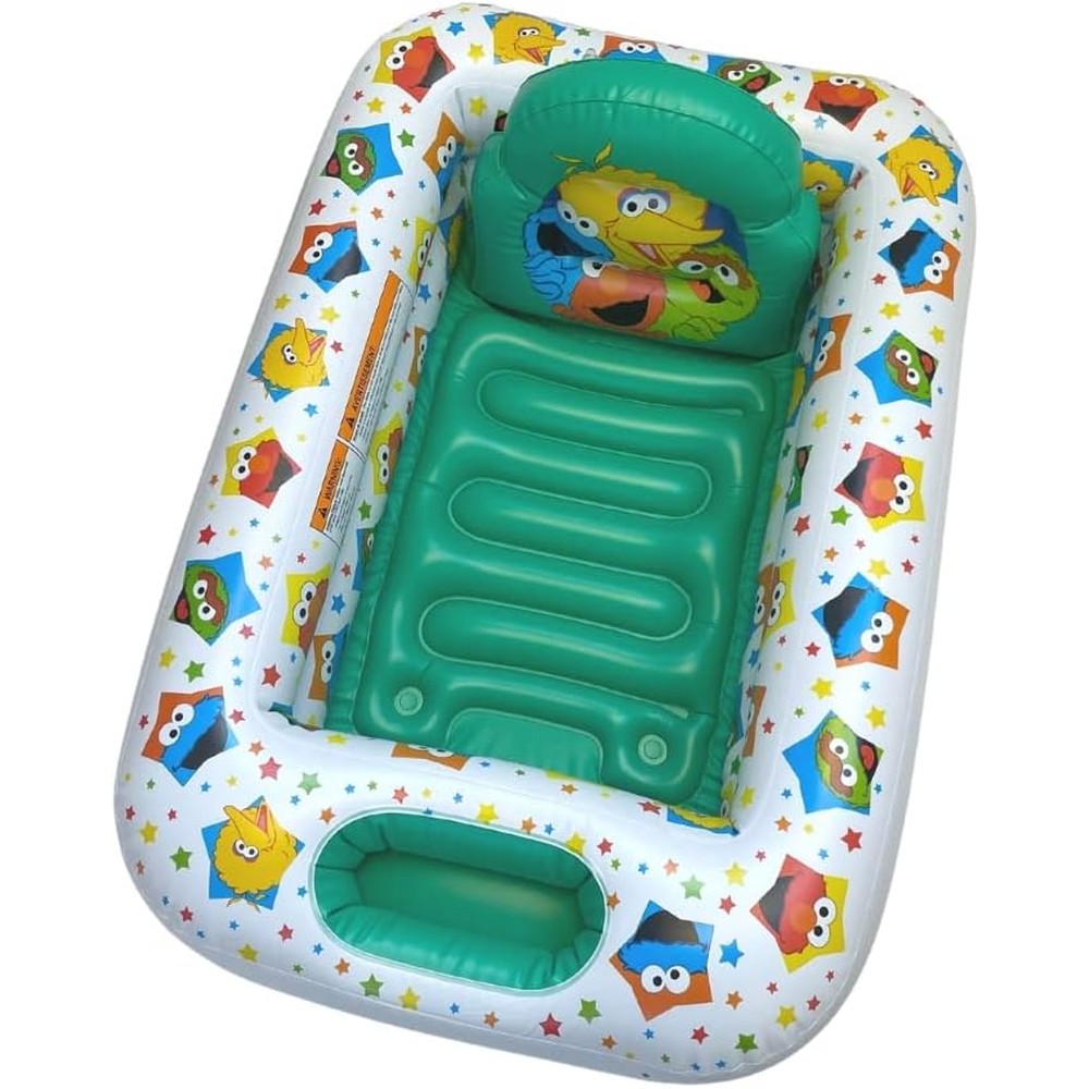 Ginsey Sesame Street Sesame Squad inflatable baby bathtub front view