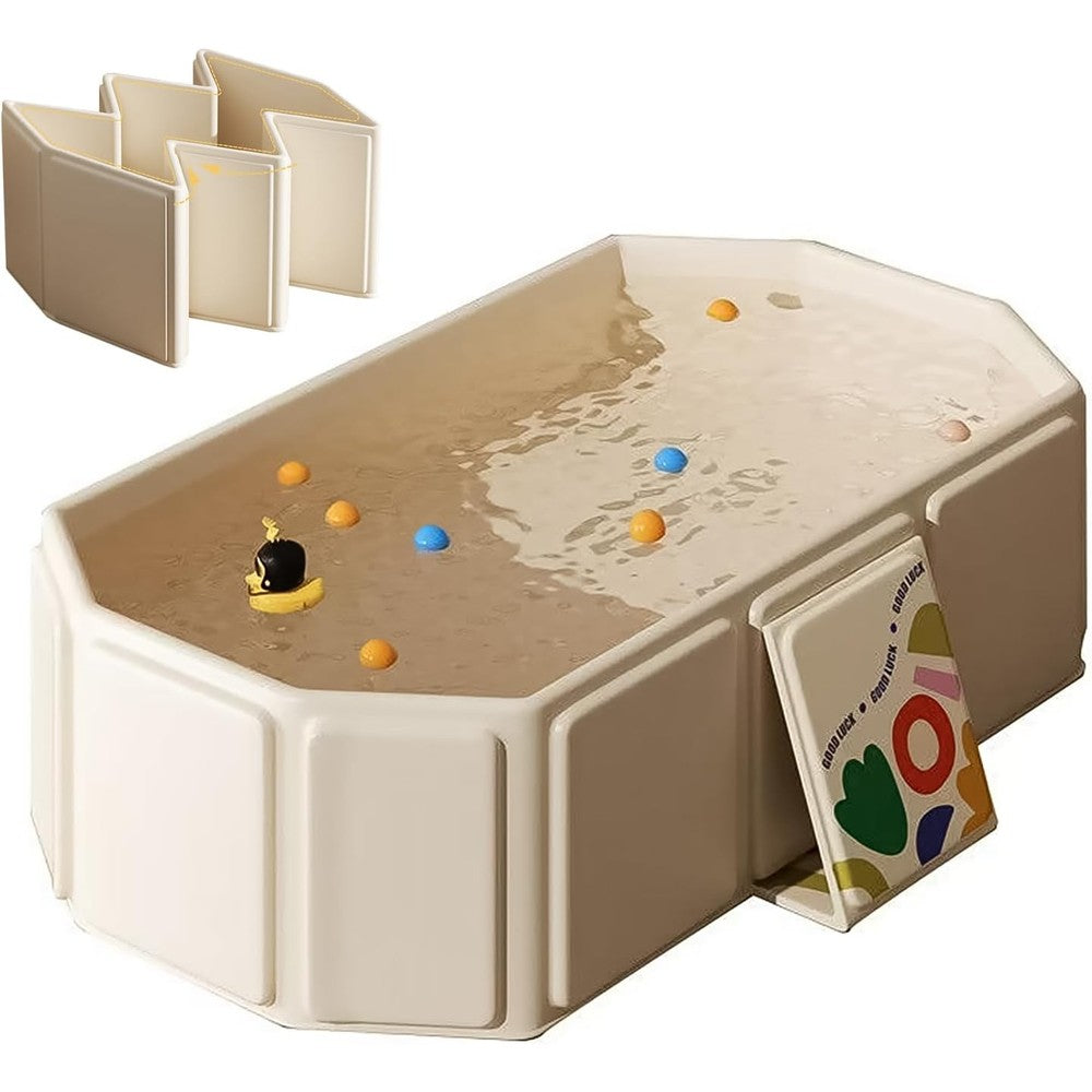 Dusharkfun collapsible baby bathtub front view for newborns