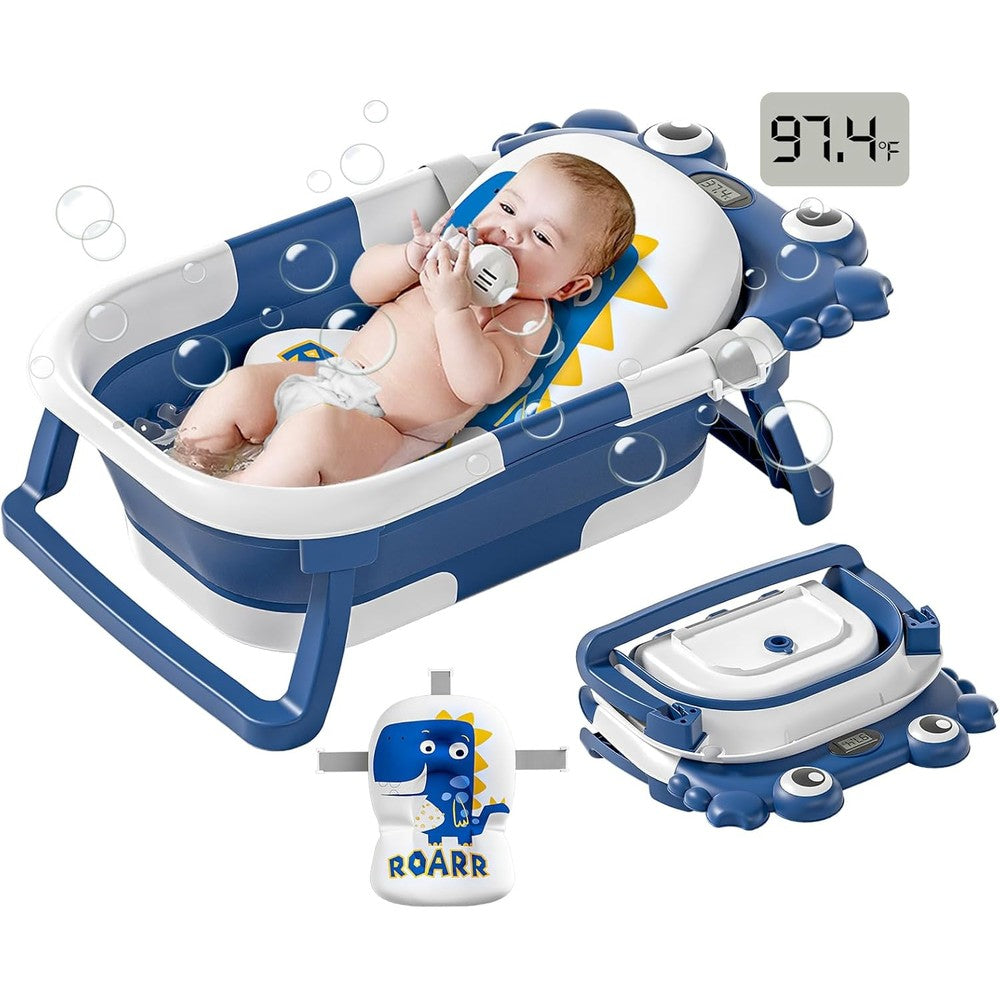 WyfKyd collapsible baby bathtub front view blue