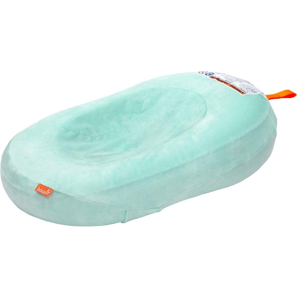 Boon Puff Inflatable Baby Bather front view showing contoured sides