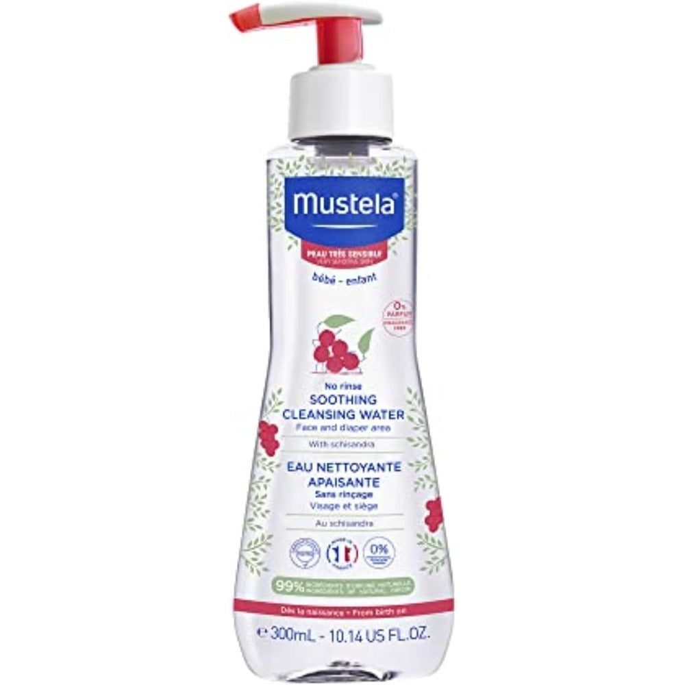 Mustela Baby Soothing Cleansing Water front view bottle packaging