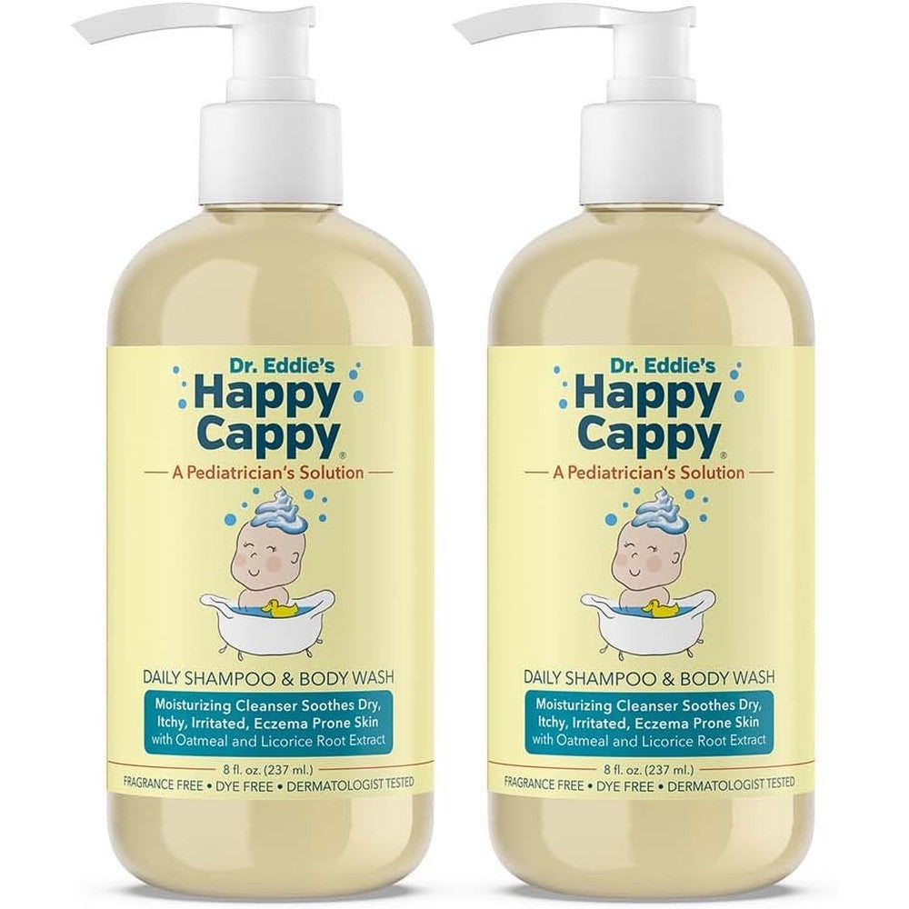 Happy Cappy Baby Shampoo and Body Wash front view for eczema relief