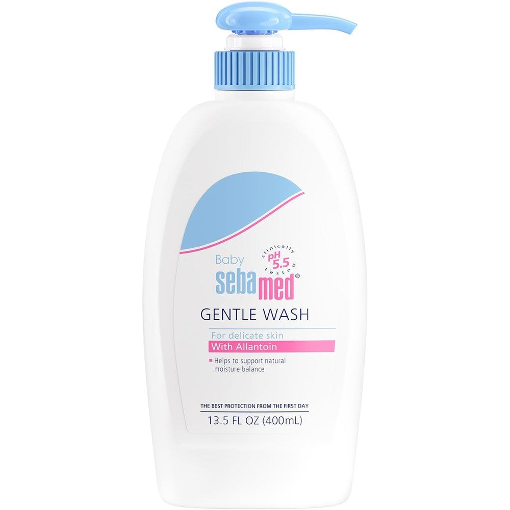 Sebamed Baby Gentle Wash Extra Soft 13.5 Fluid Ounces front view bottle
