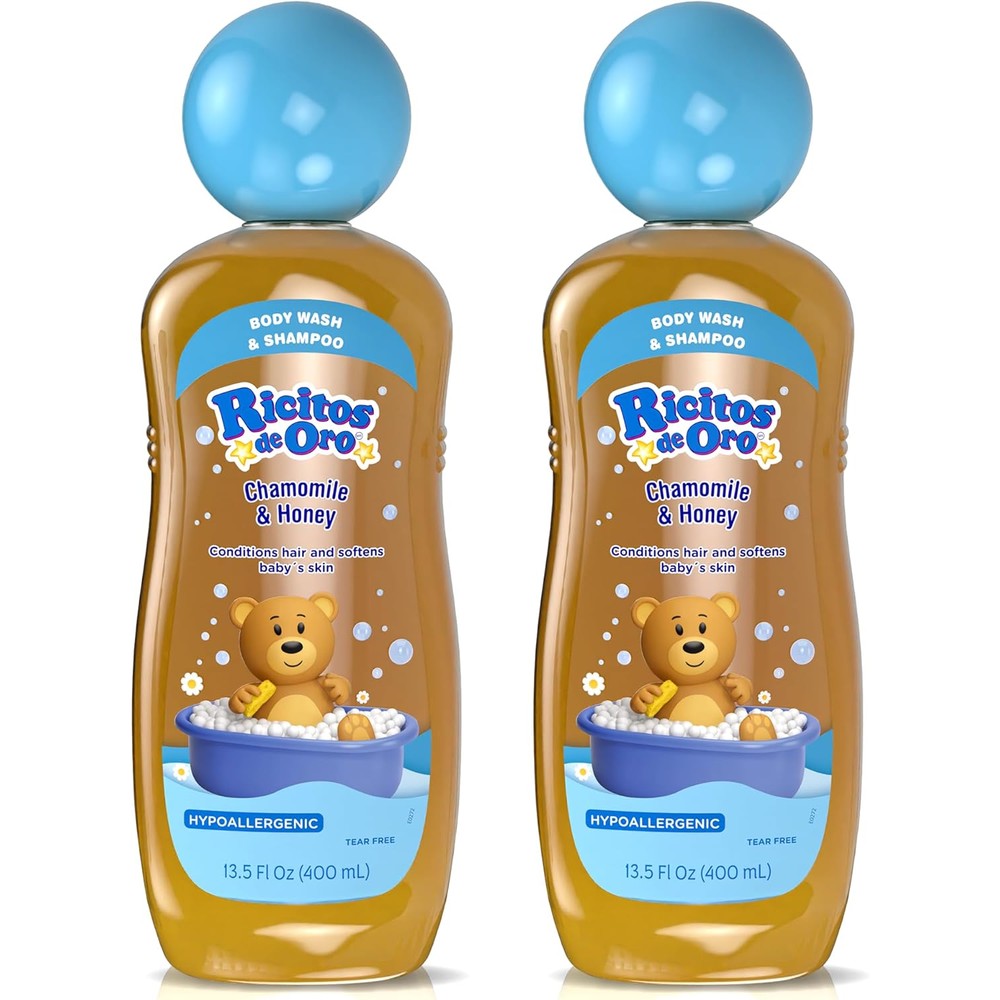 Ricitos de Oro 2-in-1 baby shampoo and body wash front view pack of two