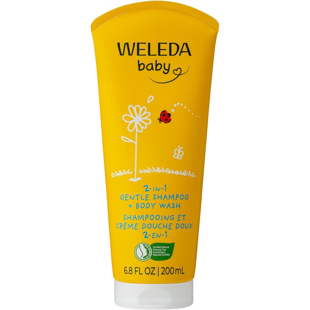 Weleda Baby Calendula 2-in-1 Gentle Shampoo and Body Wash front view bottle