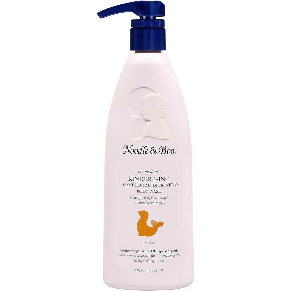 Noodle & Boo Kinder 3 in 1 baby shampoo and conditioner and body wash bottle