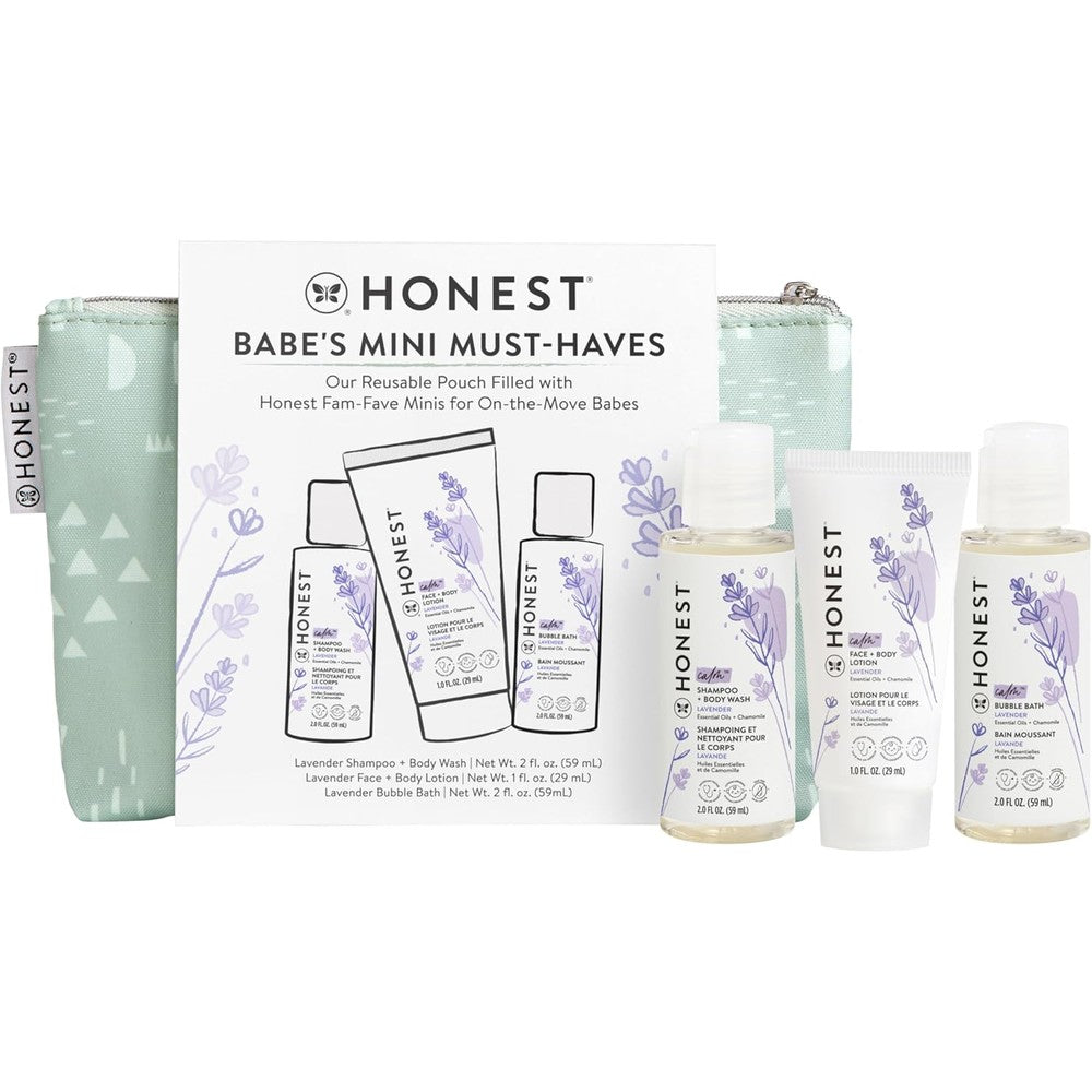 The Honest Company Babe's Mini Must Haves Gift Set with travel size shampoo and body wash
