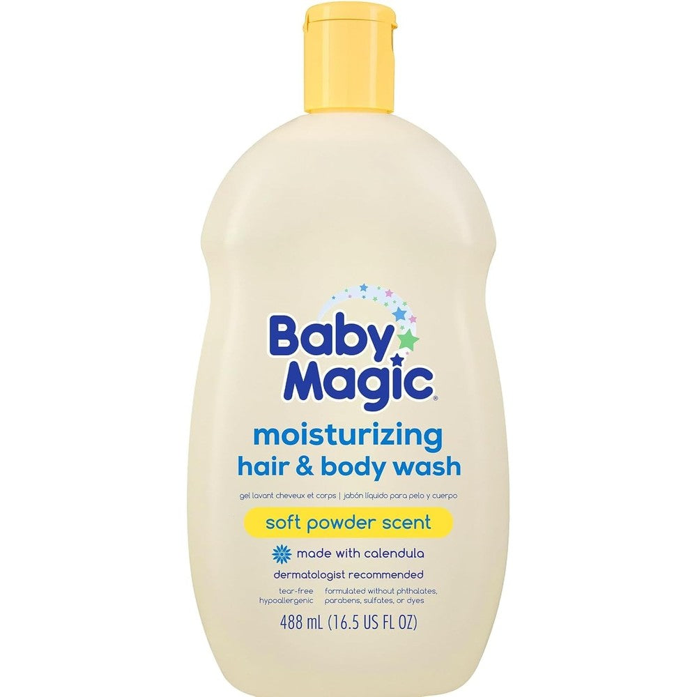 Baby Magic Moisturizing Hair and Body Wash 16.5 Fluid Ounce bottle front view