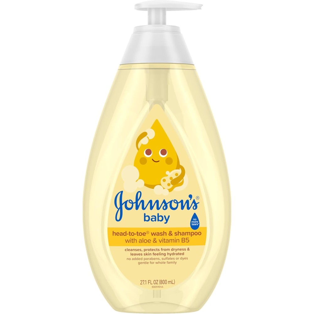 Johnson's Baby Head To Toe Wash and Shampoo front view bottle