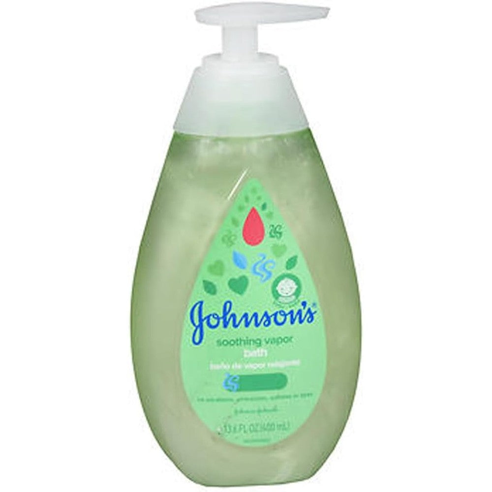 Johnson's Baby Soothing Vapor Bath bottle 13.6 fluid ounce front view