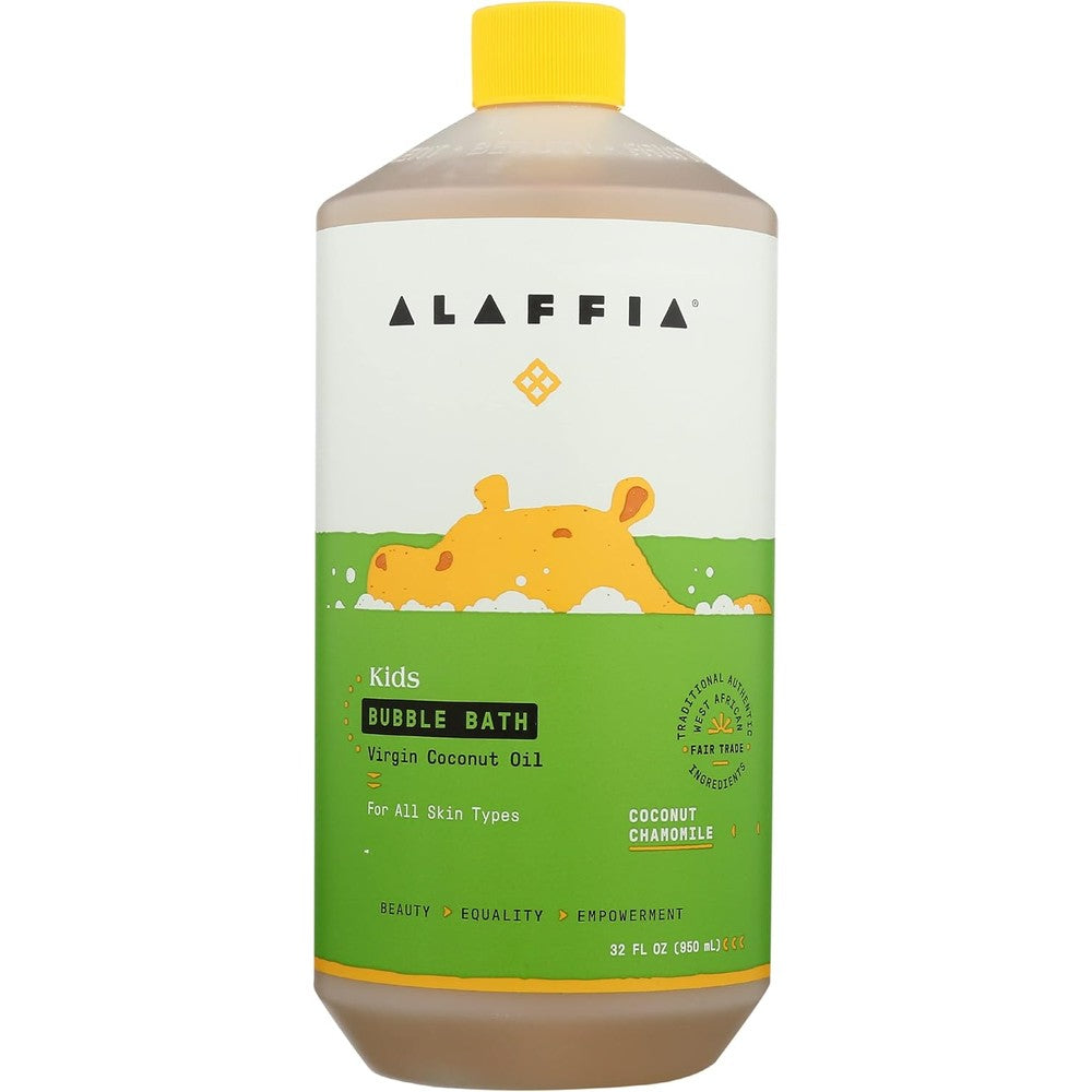 Alaffia Baby and Kids Coconut Chamomile Bubble Bath front view