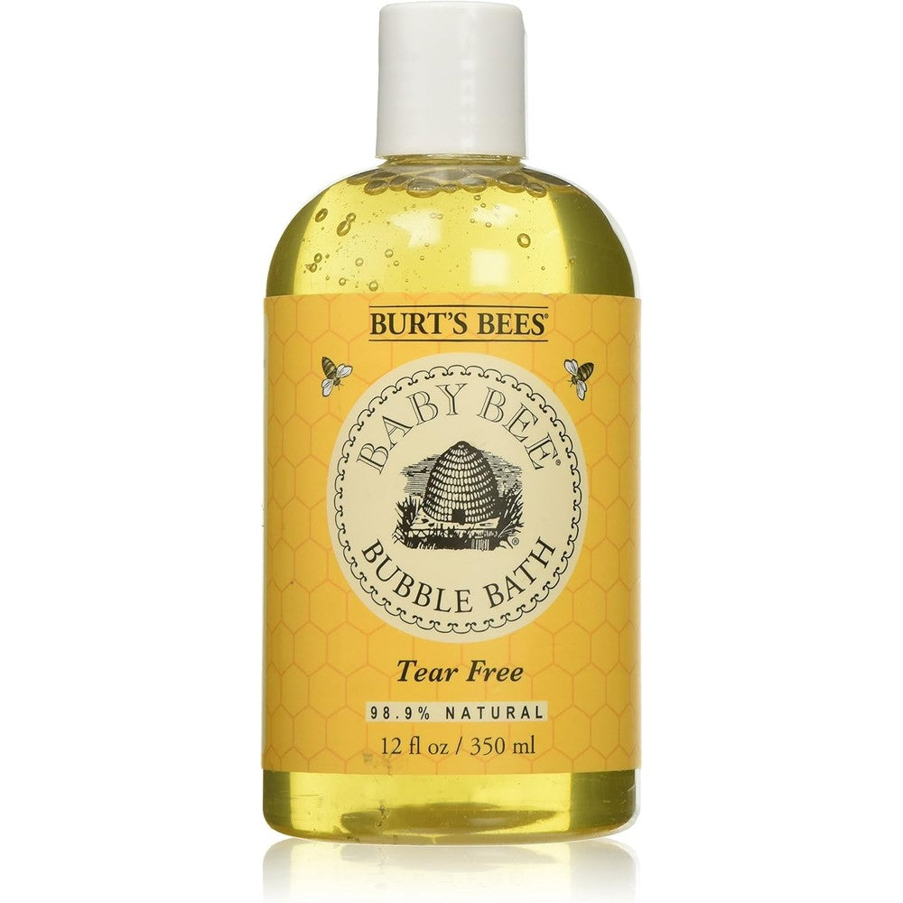 Burt's Bees Baby Bee Bubble Bath 350ml front view bottle showing natural tear free formula