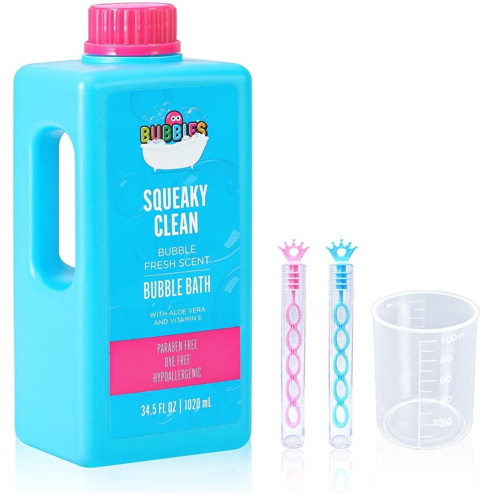Generic baby and kids body wash and shampoo front view