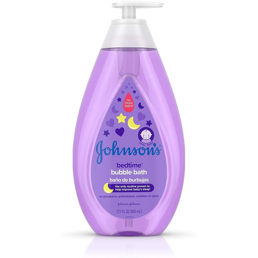 Johnson's Bedtime Baby Bubble Bath front view bottle