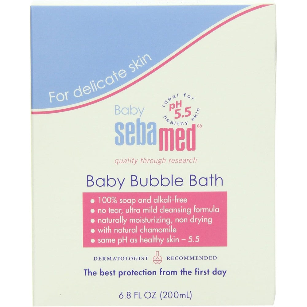 Sebamed Baby Bubble Bath 6.8 Fluid Ounces front view bottle
