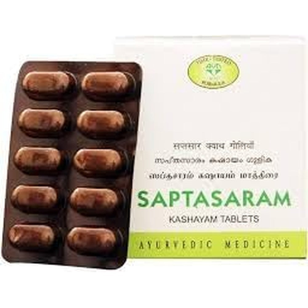 Avn Saptasaram Kashayam Tablets 120 Tablets front view herbal supplement