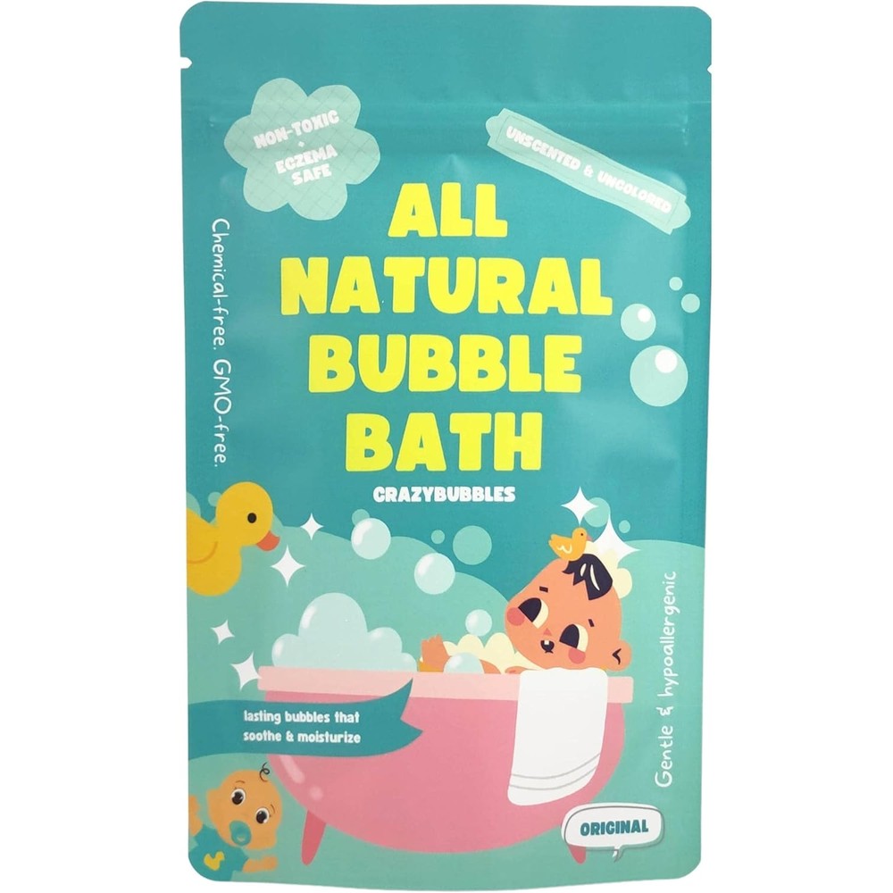 CrazyBubbles all natural bubble bath powder front view