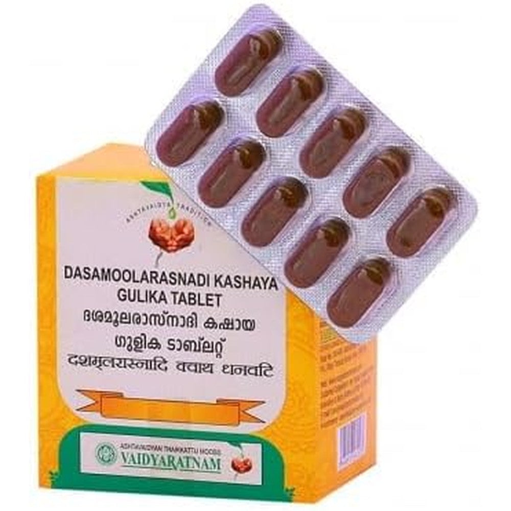Vaidyaratnam Dasamoolarasnadi Kashaya Tablet 100 Tablets front view for joint health