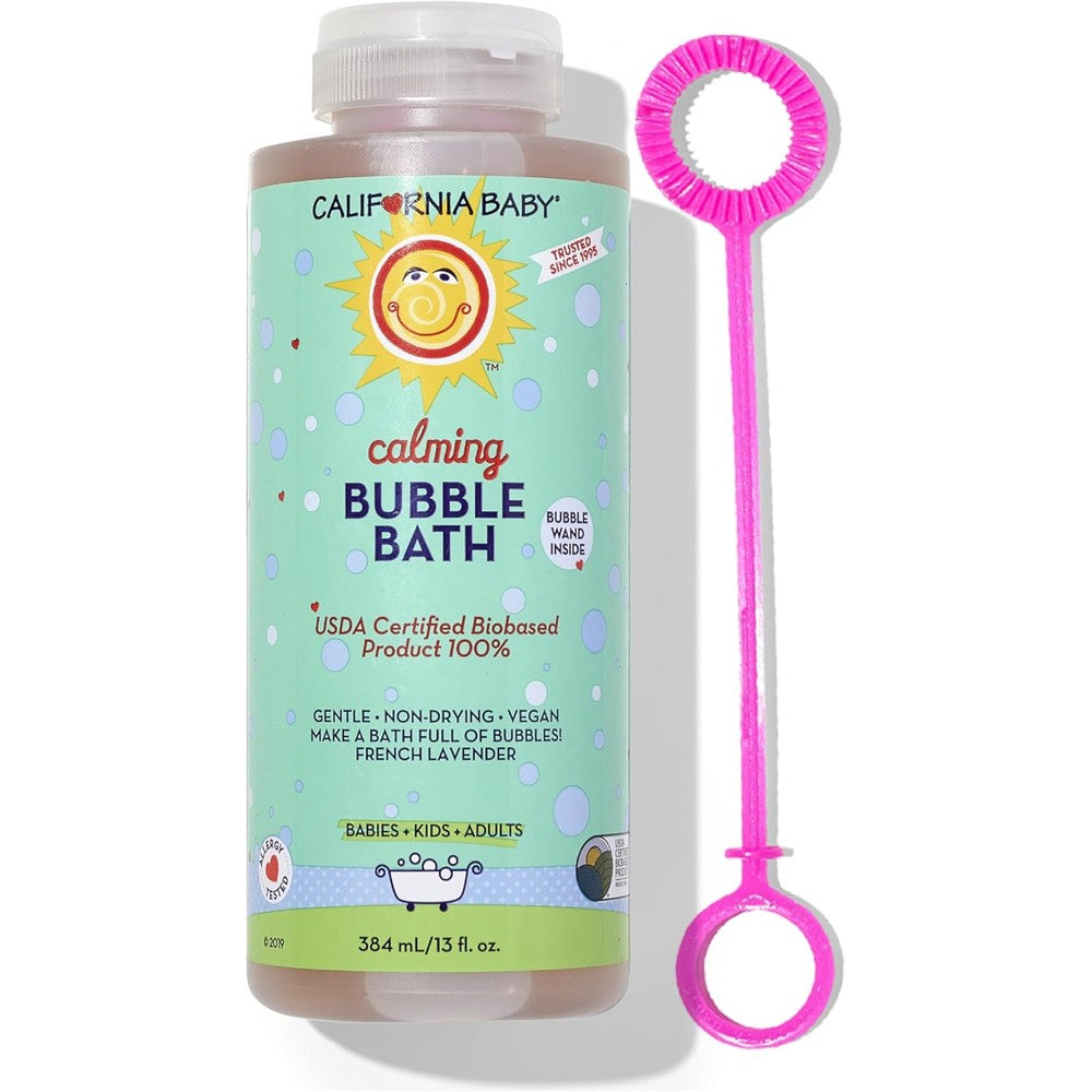 California Baby Calming Lavender Bubble Bath front bottle view
