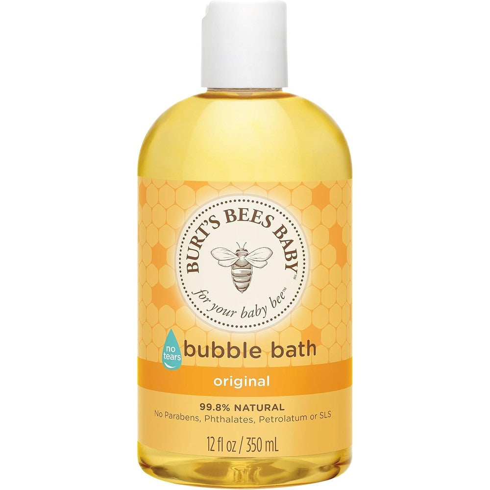 Burt's Bees Baby Bubble Bath 350ml front view bottle for natural baby care