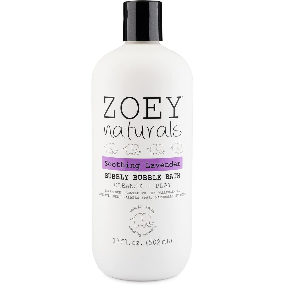Zoey Naturals Soothing Lavender Bubble Bath bottle front view