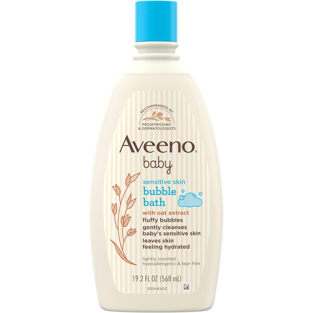Aveeno Baby Sensitive Skin Bubble Bath front view