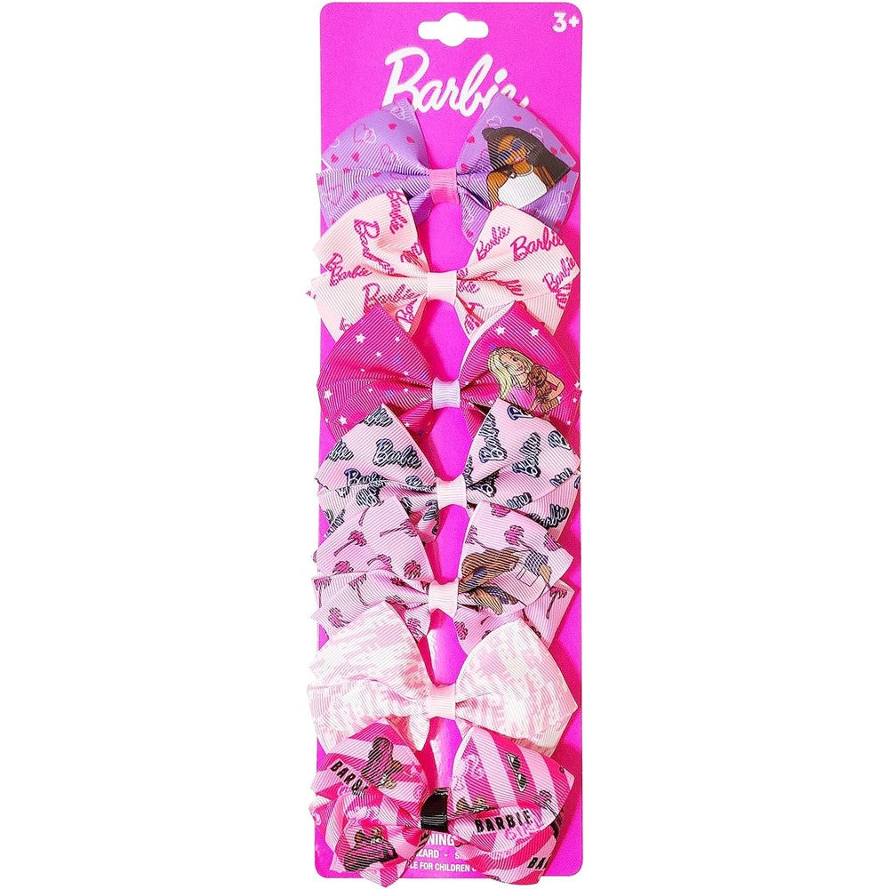 Luv Her Barbie 7 piece kids hair bows front view