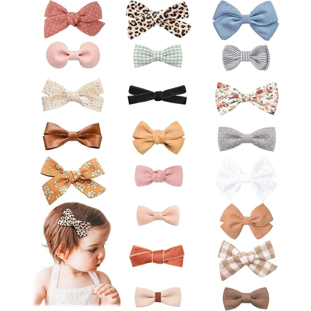 Jesries 21 Pack baby girls hair clips and bow barrettes set