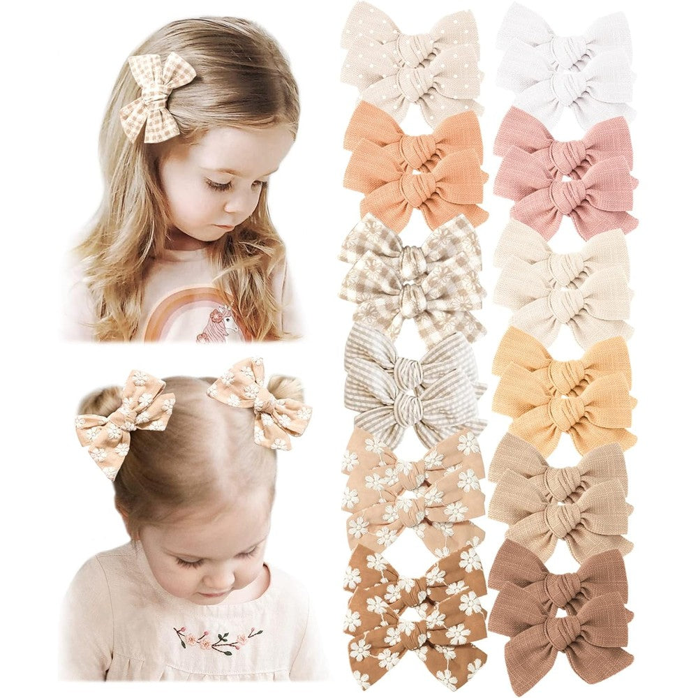 Niceye 24 piece baby girl hair clips front view