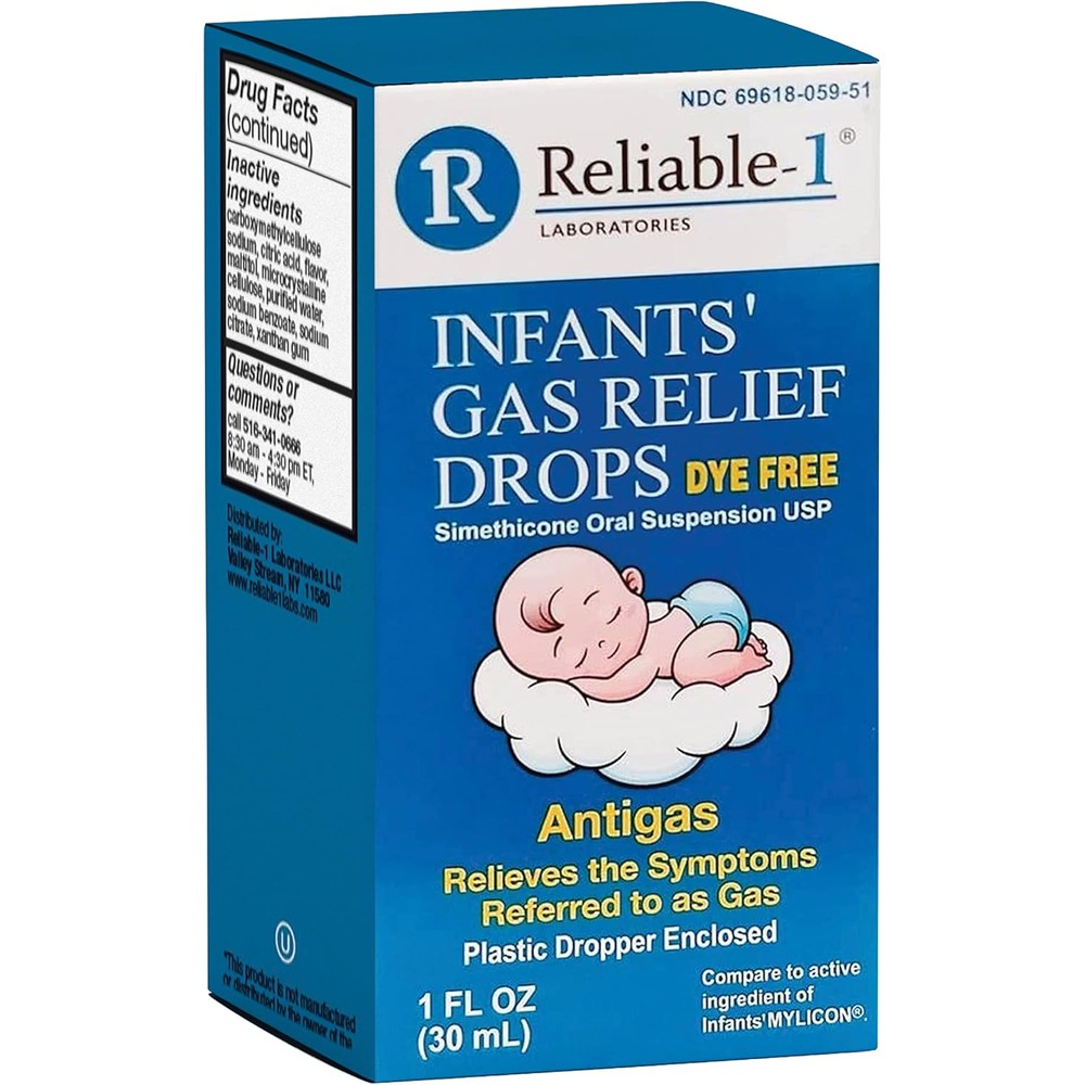 Reliable-1 Laboratories Infants Gas Relief Drops front view bottle