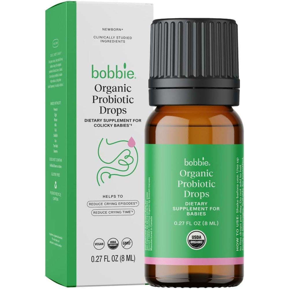 Bobbie Organic Baby Probiotic Drops front view bottle