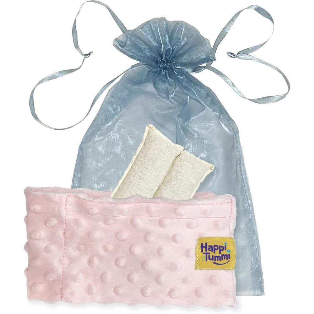 Happi Tummi pink heated baby belly wrap front view