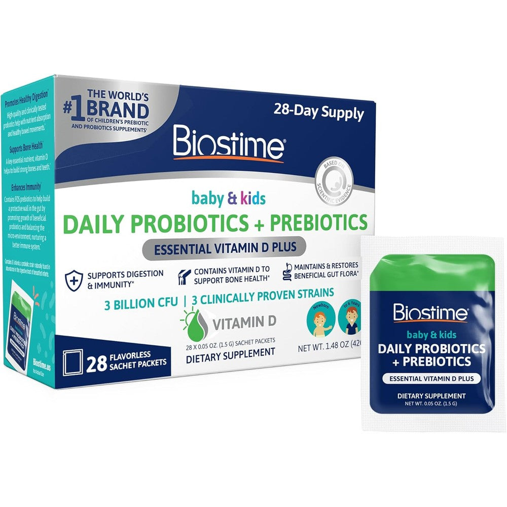 Biostime Infant Baby Toddler Kids Probiotic and Prebiotic front view packaging