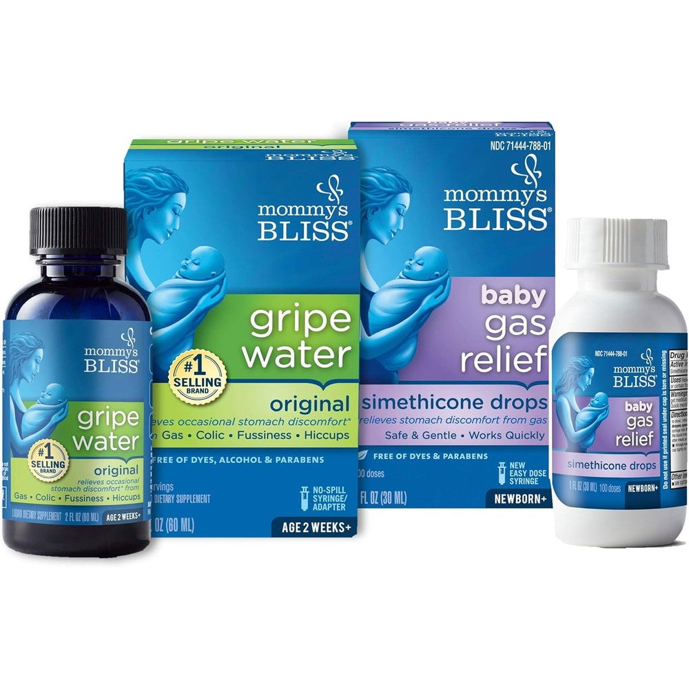 Mommy's Bliss Gripe Water and Baby Gas Relief Drops Combo Pack for newborn colic relief