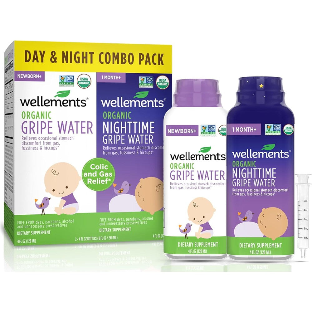 Wellements Organic Gripe Water Day and Night combo pack front view