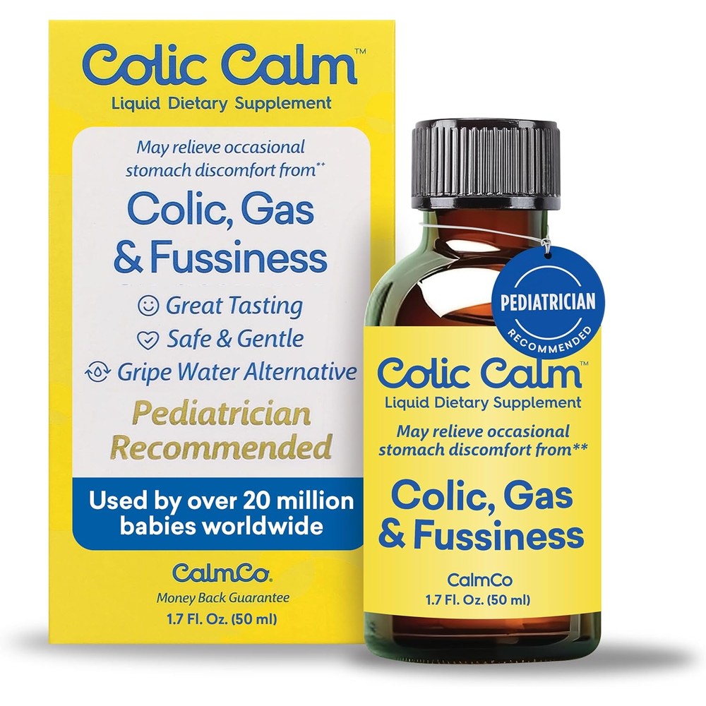 Colic Calm Gripe Water front view bottle and box packaging