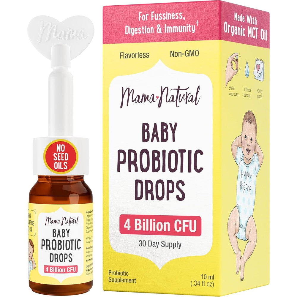 Mama Natural Baby Probiotic Drops front packaging view