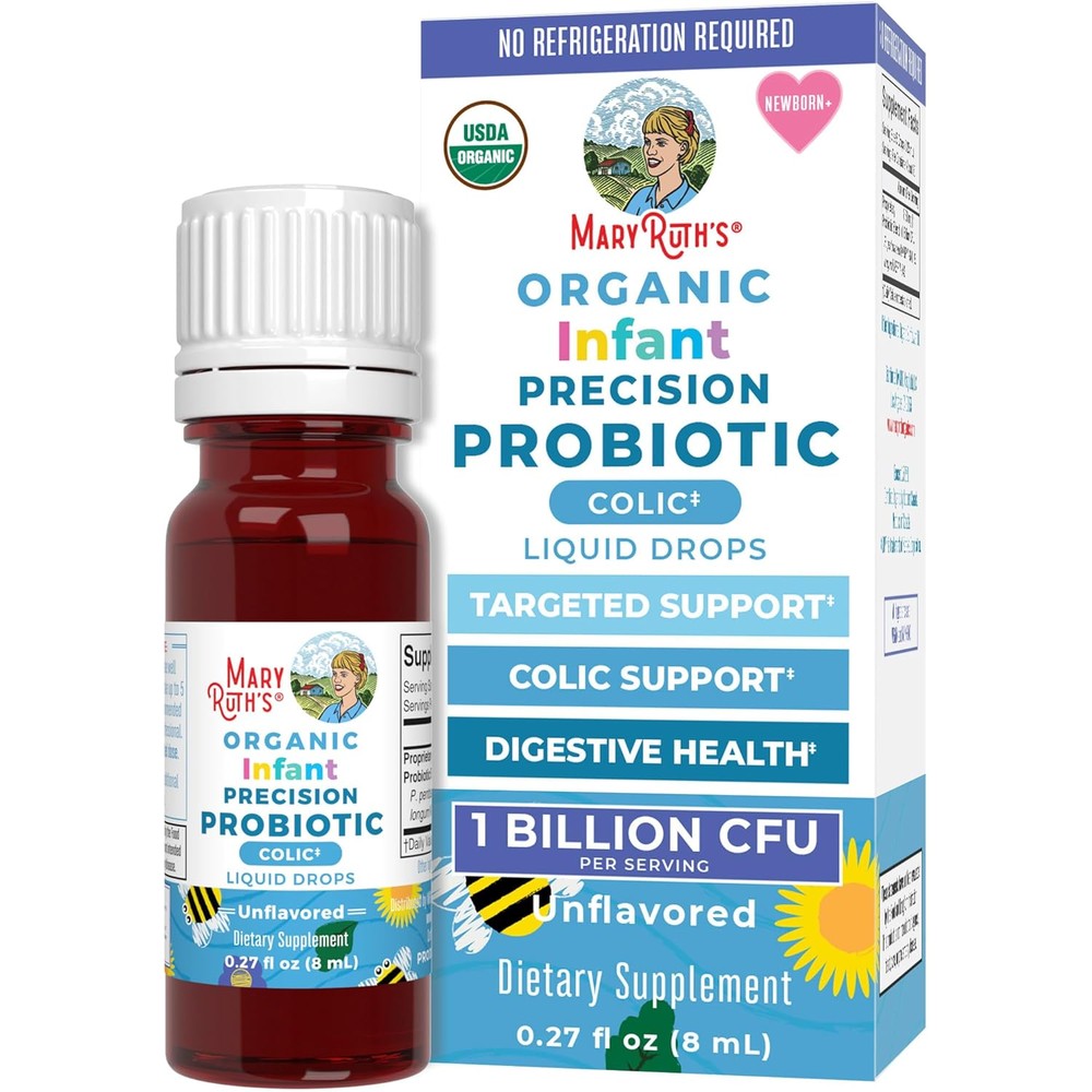 MaryRuth Organics Baby Probiotic Drops front view packaging