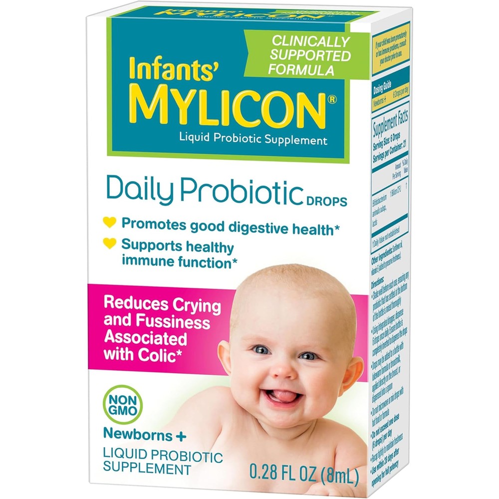 Mylicon Infants Daily Probiotic Drops bottle front view for colic relief