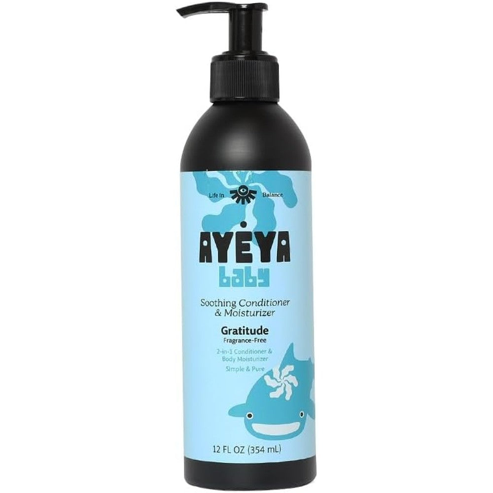 Ayeya Baby Soothing Conditioner and Moisturizer 12 Fluid Ounce bottle front view