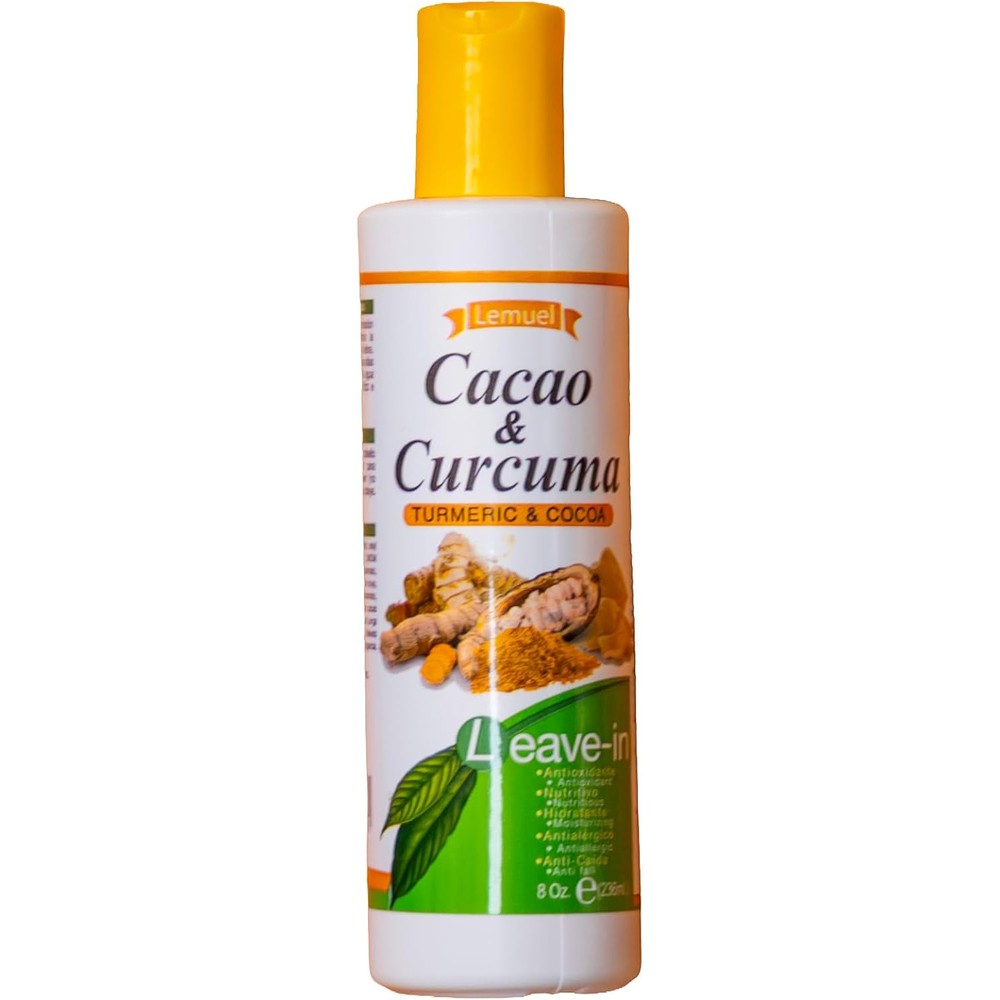 Laboratorios Lemuel Cacao y Curcuma Leave-In hair treatment bottle front view