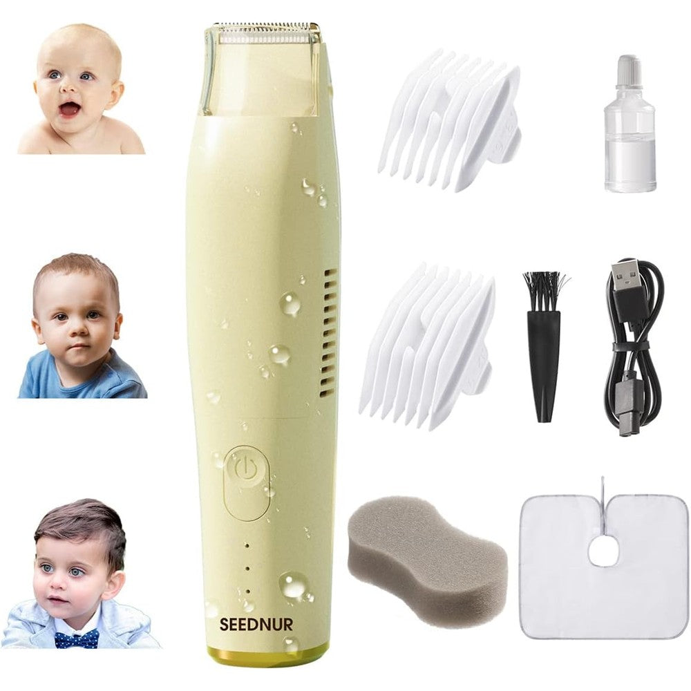 Seednur baby hair clipper with vacuum front view