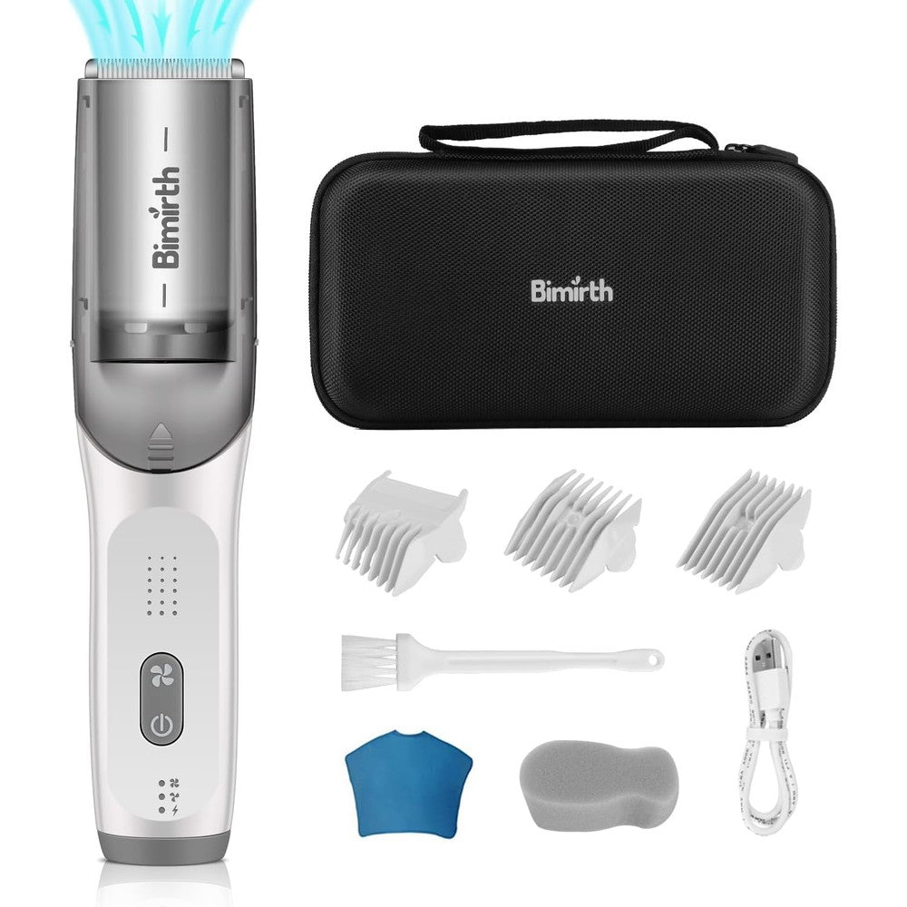 Bimirth baby hair clipper with vacuum front view