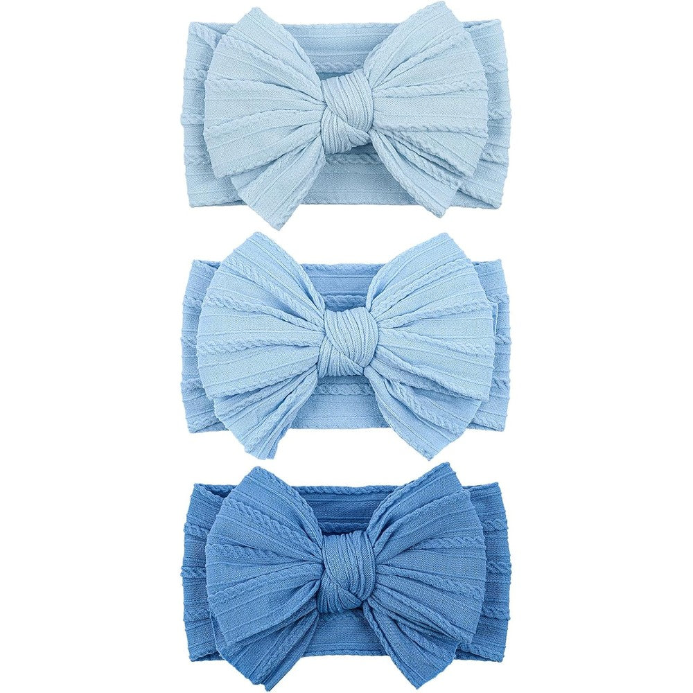 LemonSpace handmade baby girls nylon headbands in blue