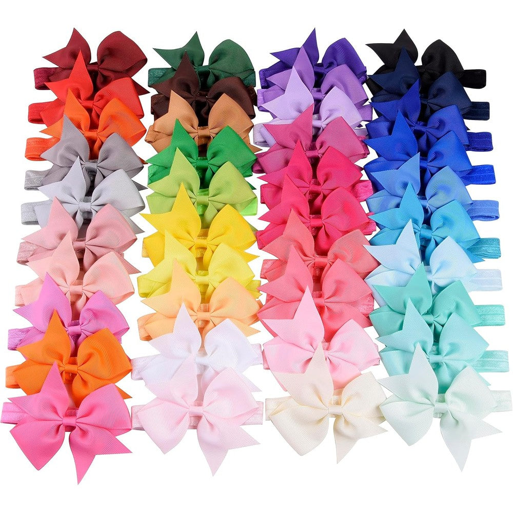Jollybows 40 piece baby girls hair bows set front view