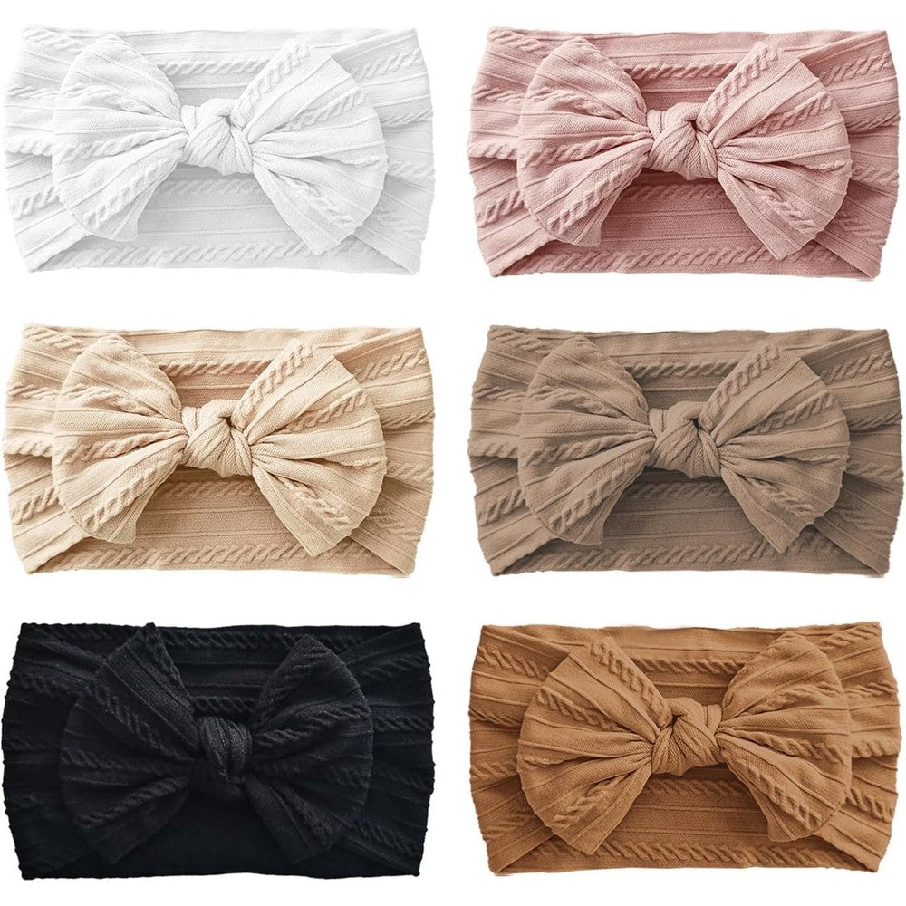 Meolina baby headbands 6 piece set front view