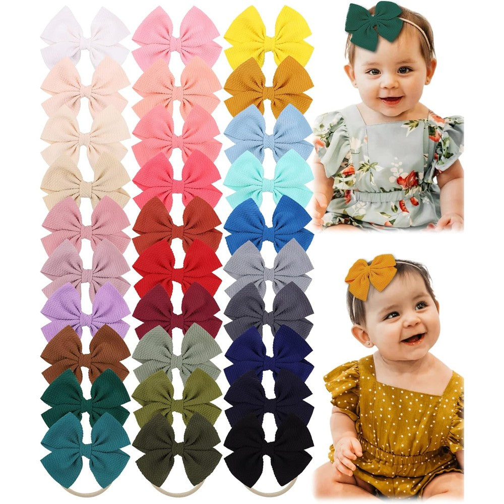 Jollybows 30pcs baby girls hair bows set front view