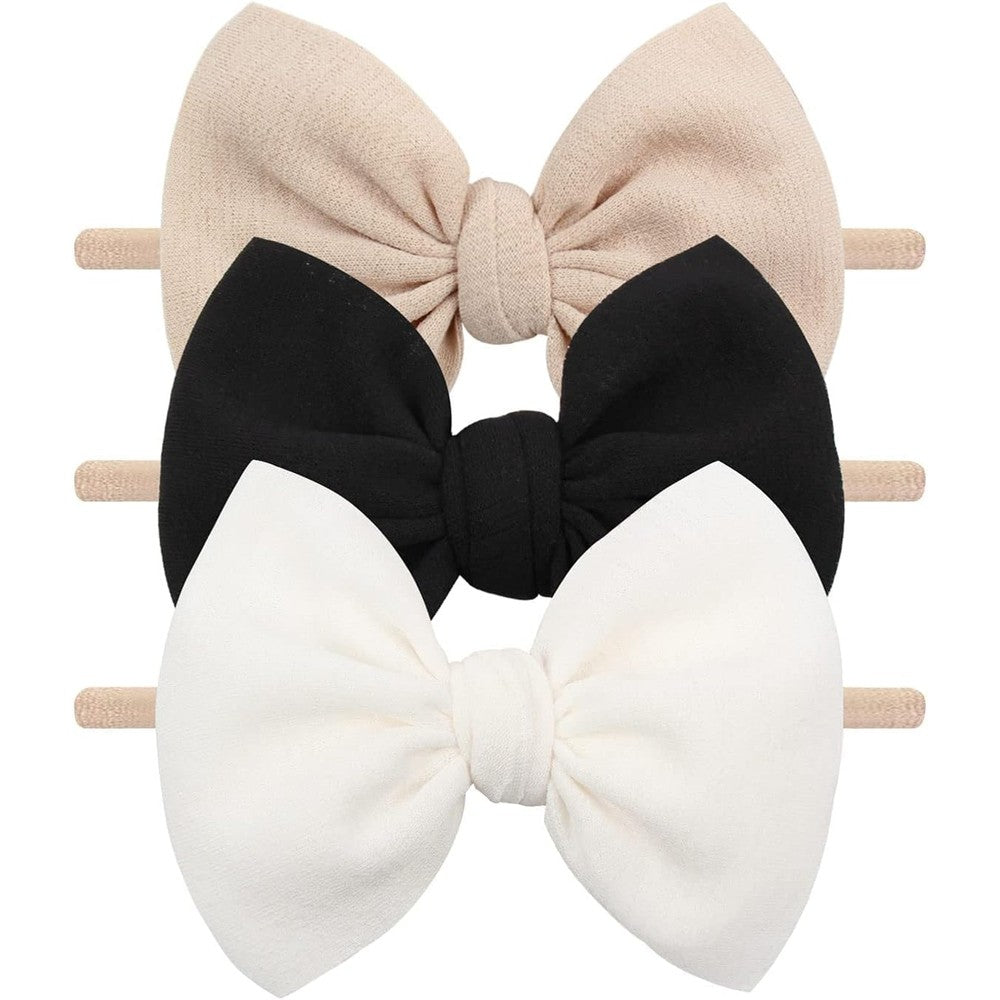 Yanjie 3 pieces baby girl nylon headband set front view